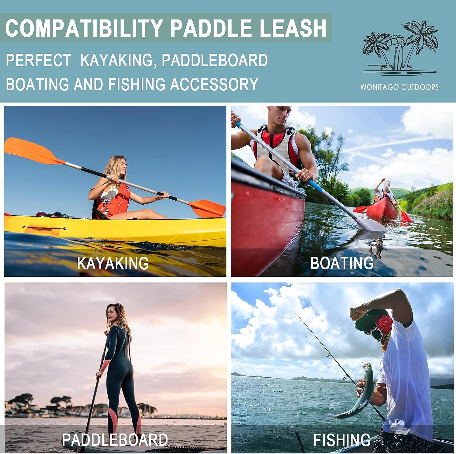 Premium Fiberglass Kayak Paddles with PP Blades - Lightweight Adjustable 3-Piece Oars (230-250cm/90-98in) for Kayaking, Canoeing & Boating - Perfect for Recreational Paddling, Fishing & Water Sports Adventures
