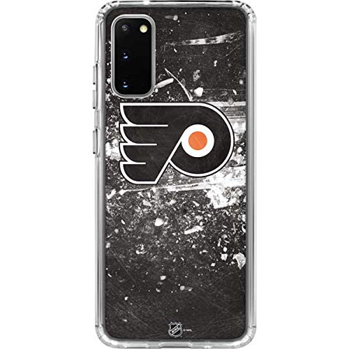 Official NHL Philadelphia Flyers Frozen Design Clear Phone Case for Samsung Galaxy S20 - Slim Protective Cover for Hockey Fans & Sports Enthusiasts - Perfect for Games, Travel & Everyday Use