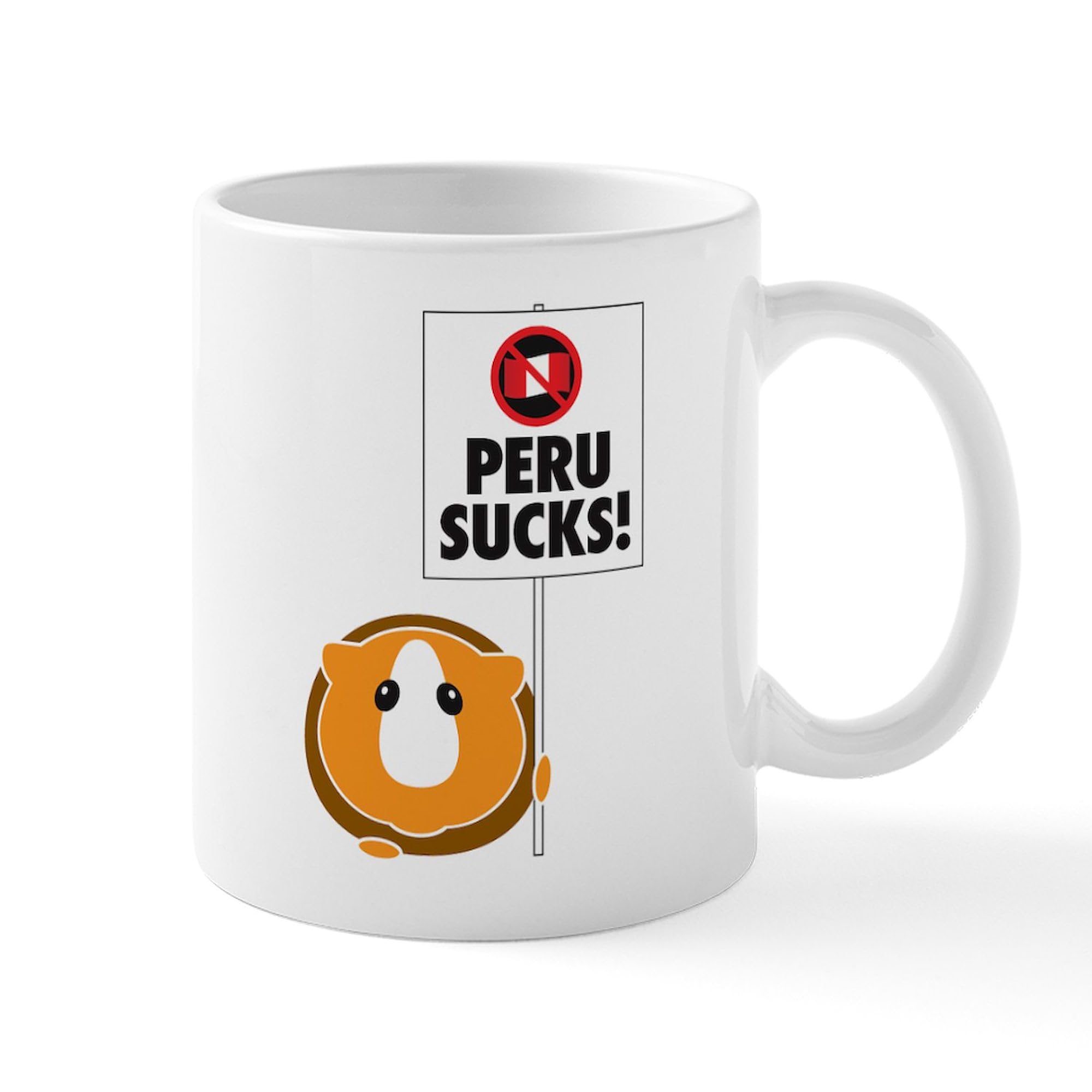 Peru Sucks 11 oz Ceramic Coffee Mug (325 ml) - Funny Travel Gift for Peru Lovers, Perfect for Coffee, Tea & Hot Drinks at Home or Office