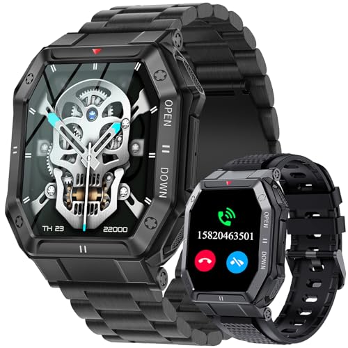 Black Silicone + Stainless Steel Strap