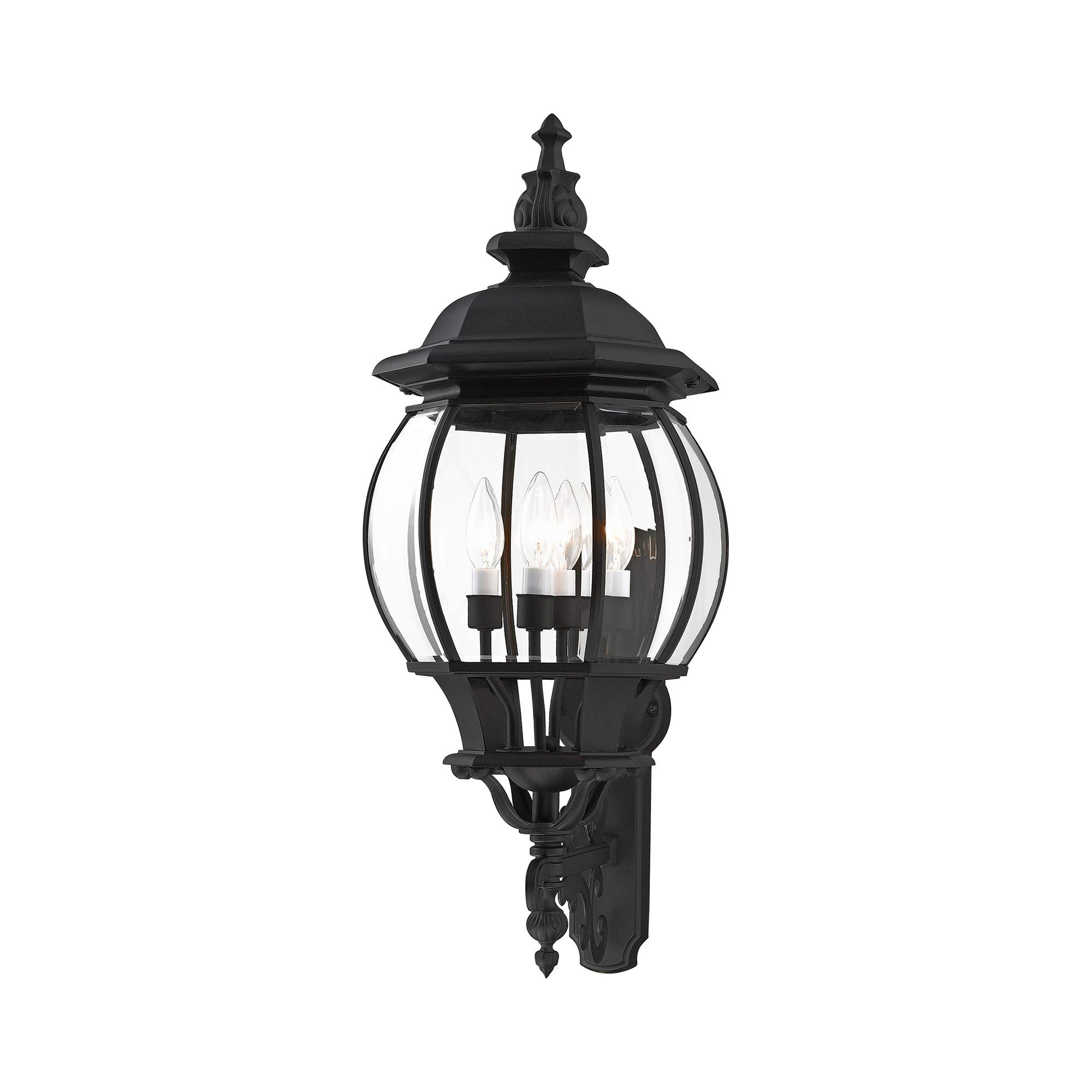 Livex Lighting 7701-14 Frontenac 4-Light Outdoor Wall Lantern with Clear Beveled Glass Shades - 30