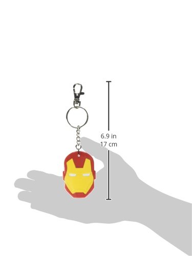 Iron Man Helmet Keychain - Marvel Superhero Keyring for Fans, Gifts & Collectibles - Perfect for Cosplay, Keychains, Backpacks & Comic Con Accessories