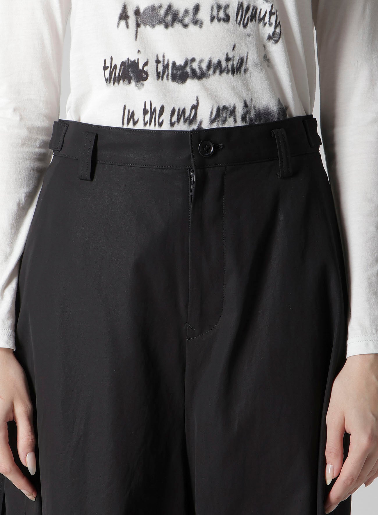 Stylish Cotton Twill Draped D Pants for Women - Comfortable & Elegant High Waist Trousers for Office, Casual Wear & Night Out
