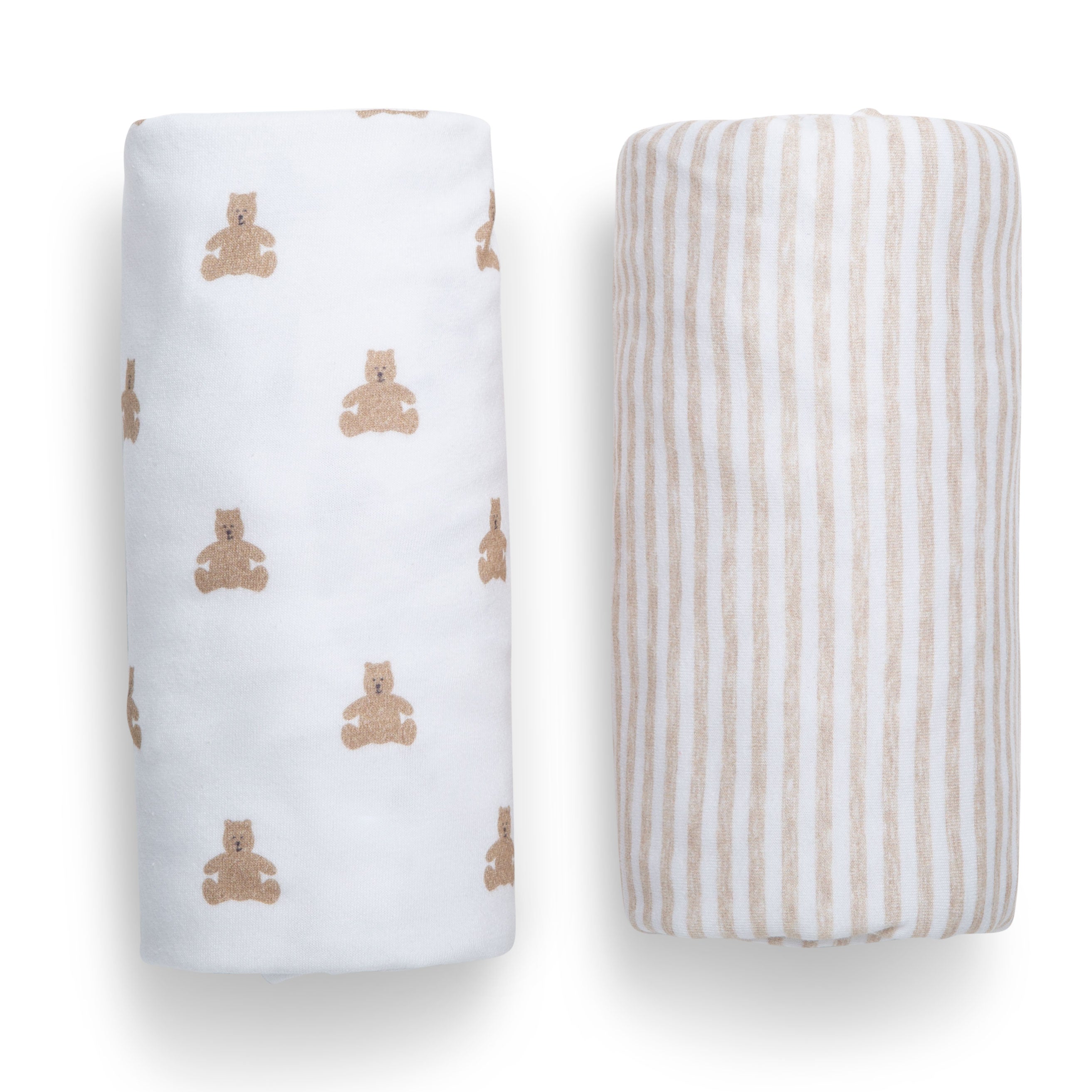 Tan Teddy Bears & Stripes (2407)