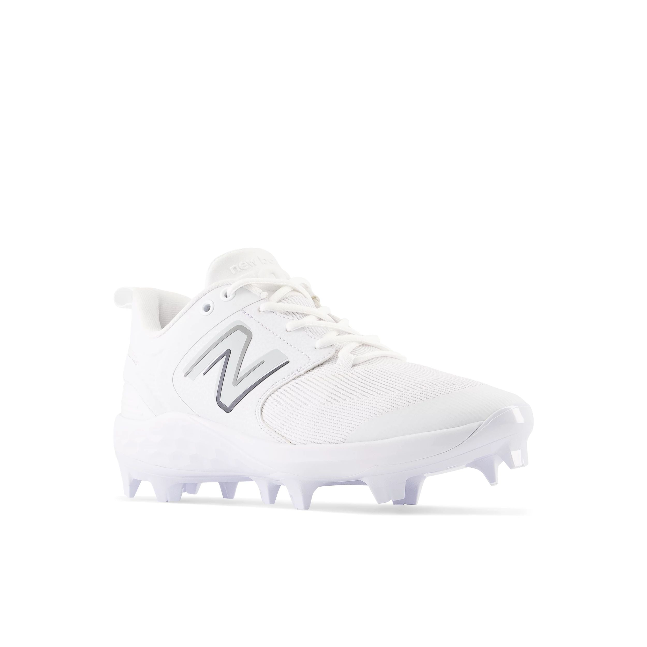 New Balance Fresh Foam 3000v6 White/White Low TPU Men's Soccer Cleats - Lightweight Football Shoes for Artificial Turf & Indoor Training