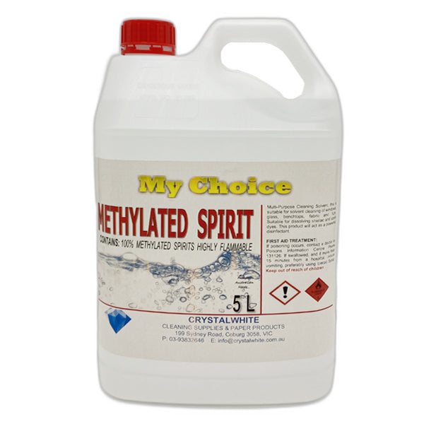 My Choice Premium Methylated Spirit | 99.9% Pure Denatured Alcohol | Multi-Purpose Cleaning Solvent for Home, Lab & DIY Projects