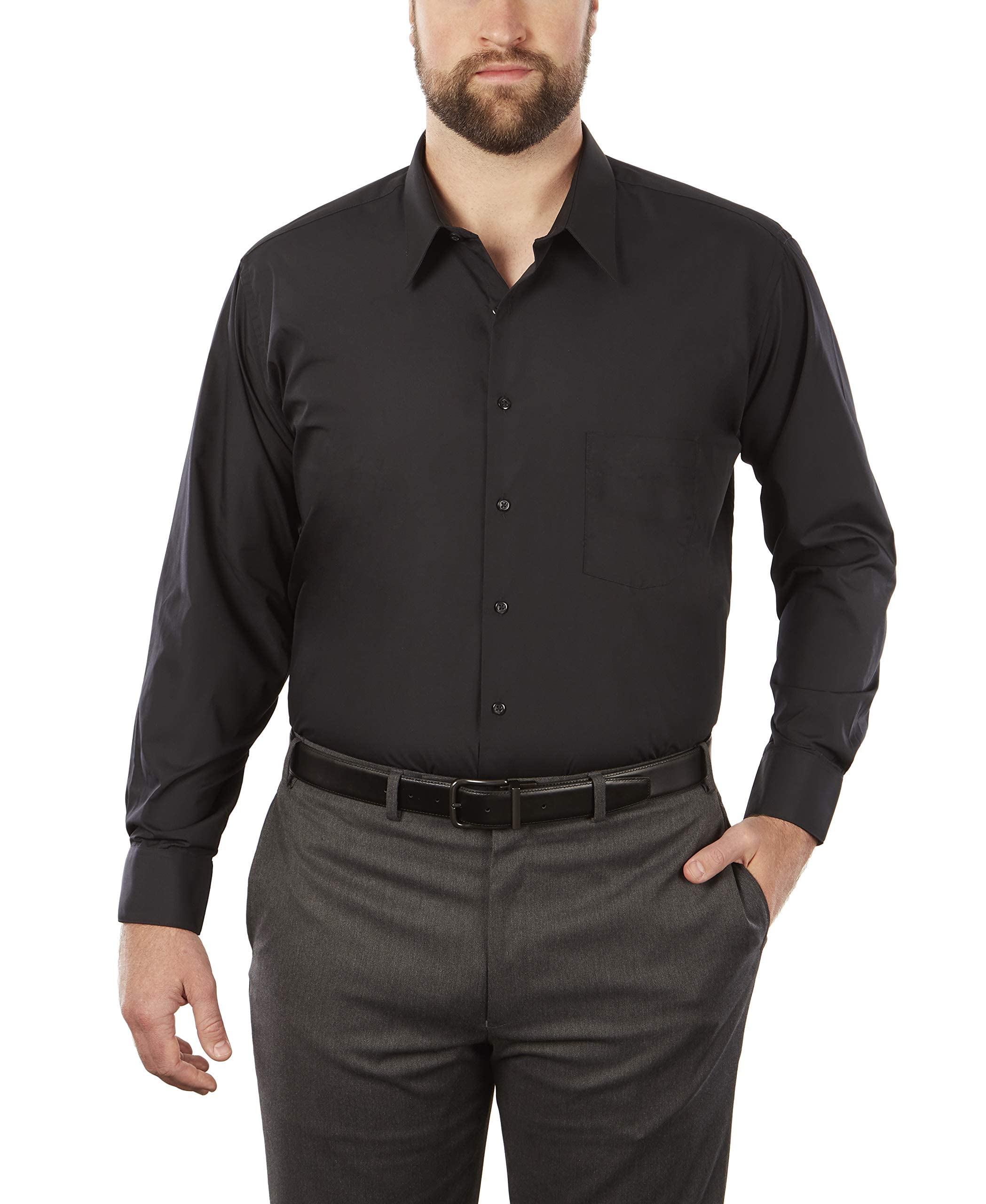 Van Heusen Men's Big & Tall Dress Shirts - Classic Fit Poplin Button Down Shirt for Office, Business & Formal Occasions