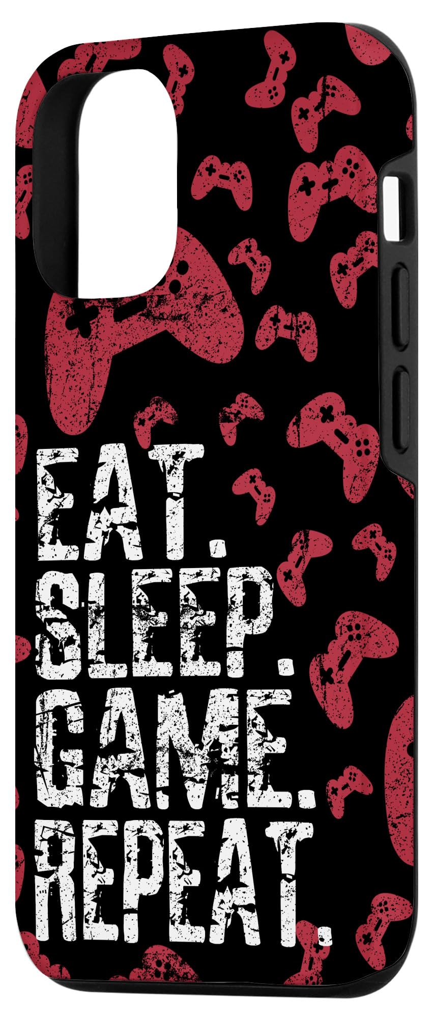 iPhone 12/12 Pro Case - Funny 'Eat Sleep Game Repeat' Design - Perfect Gift for Gamers, Boys & Teens - Ideal for Gaming, School & Everyday Use