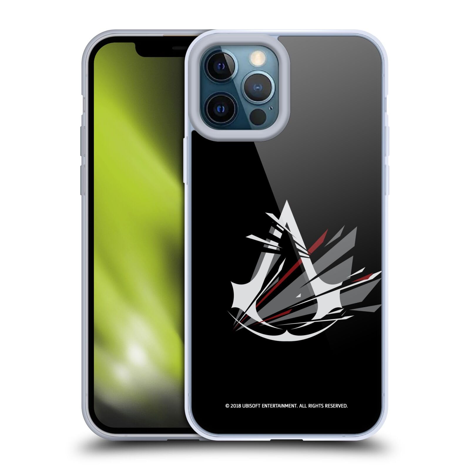 Officially Licensed Assassin's Creed Shattered Logo Soft Gel Phone Case for Apple iPhone 12 Pro Max - Durable Protection with Stylish Gaming Design - Perfect for AC Fans & Everyday Use