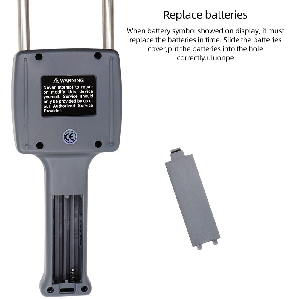 Digital Hay Moisture Meter Tester - 0-80% Range, 0.1 Resolution, ±0.5% Accuracy for Alfalfa, Pasture, Straw & More | Perfect for Farmers, Agriculture & Livestock Feed Quality Control