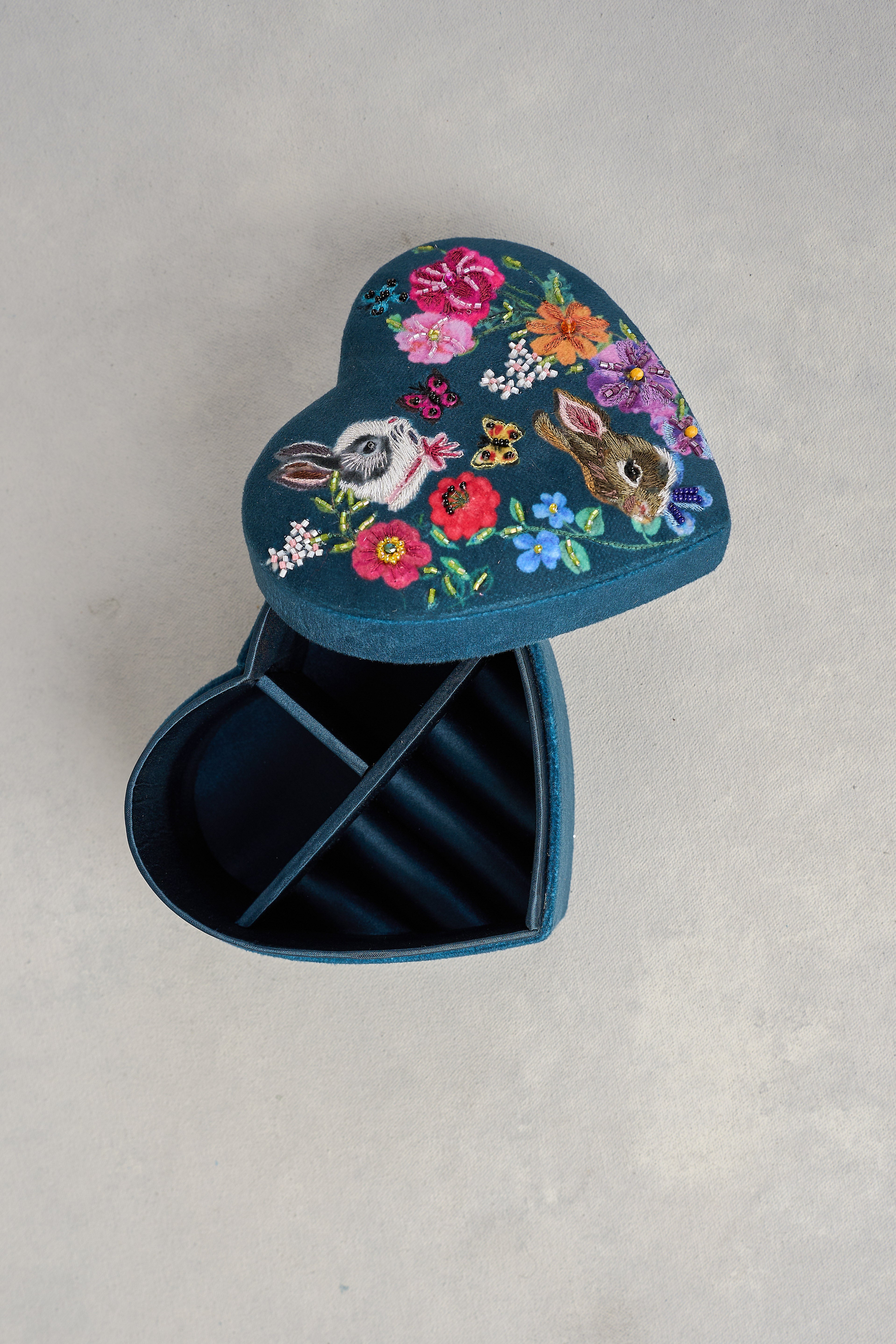 Nathalie Lété Decorative Trinket Box - Hand-Painted Ceramic Jewelry Storage for Rings, Earrings & Keepsakes | Perfect for Vanity, Dresser & Gift Giving