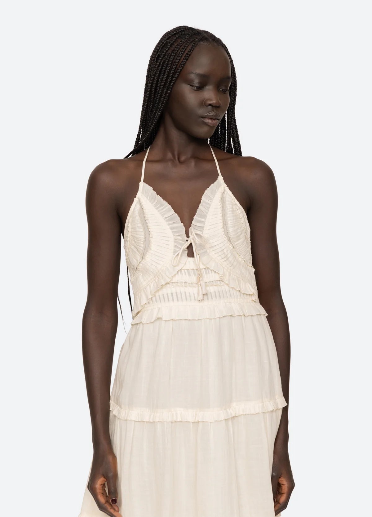 Cole Dress in Cream - Elegant Women's Casual Summer Dress for Beach, Party & Everyday Wear