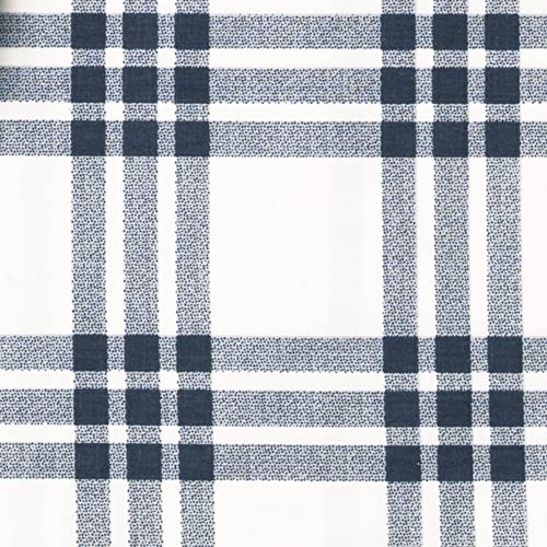 Plaid Navy/White