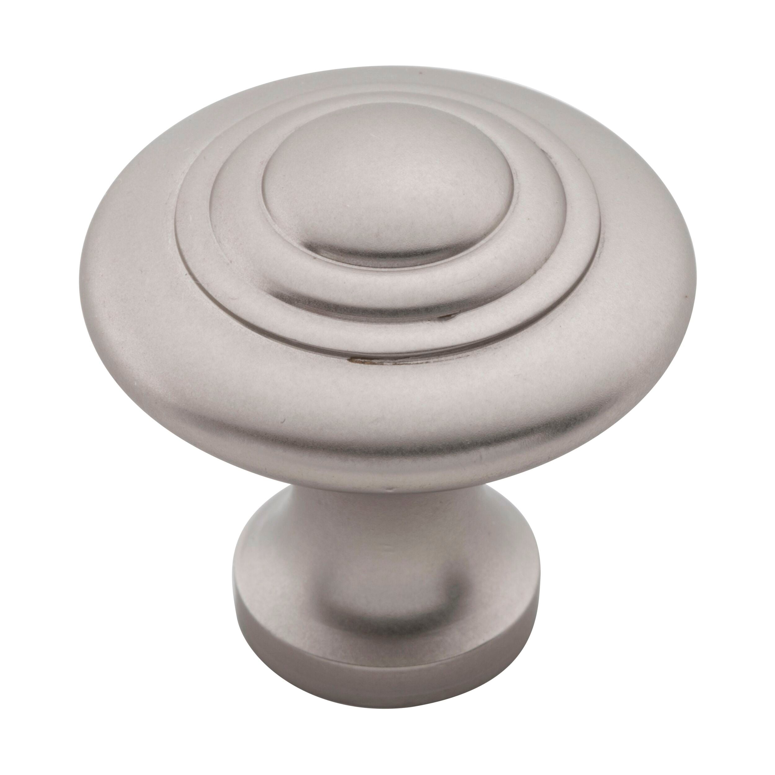 6617 Domed Satin Nickel Cabinet Knob - 32mm Diameter x 29mm Projection - Perfect for Kitchen Cabinets, Dressers & Bathroom Vanities