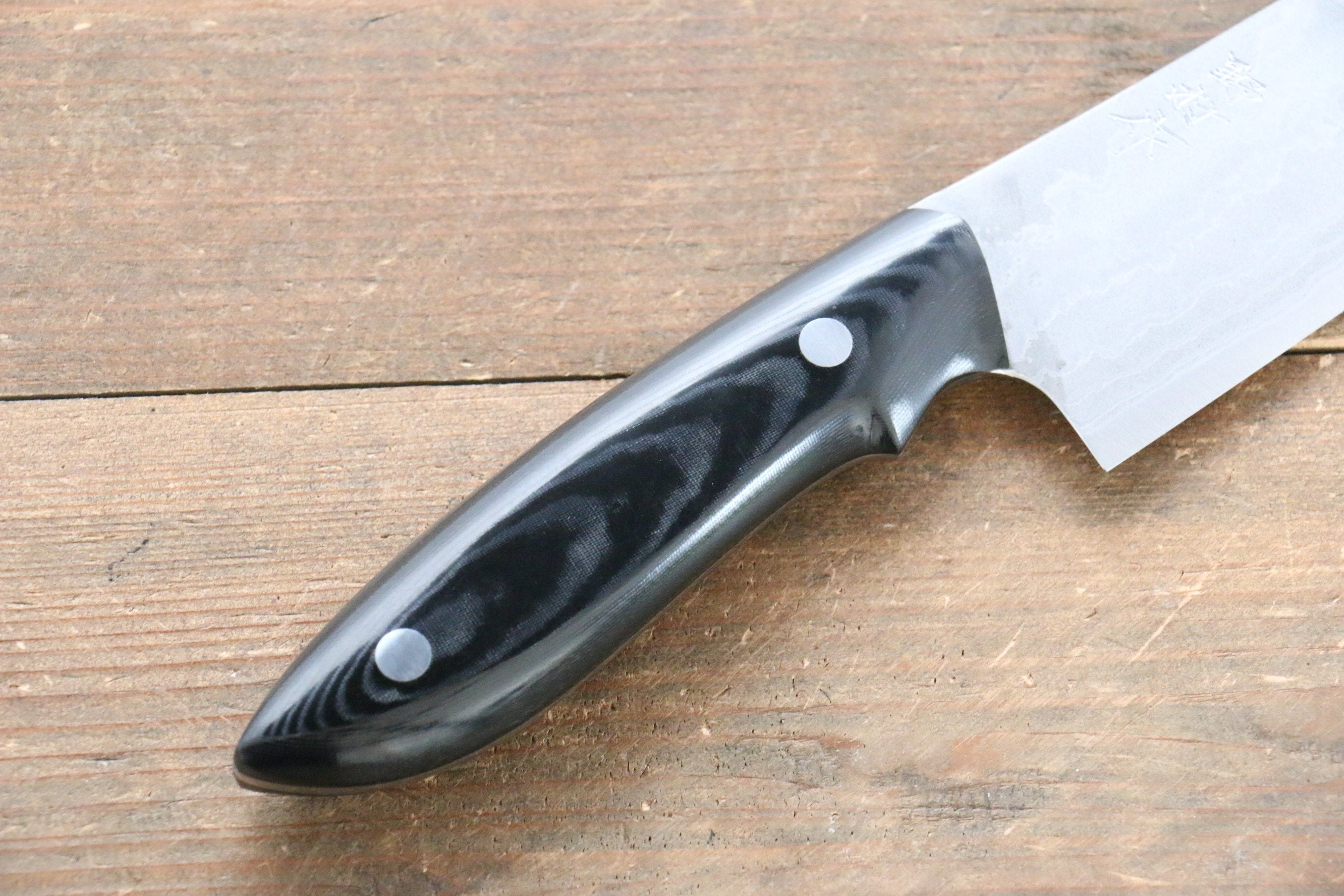 Premium Kazuo Nomura White Steel No.2 Damascus Gyuto Chef Knife 180mm with Durable Micarta Handle - Perfect for Sushi, Meat Slicing & Professional Kitchen Use