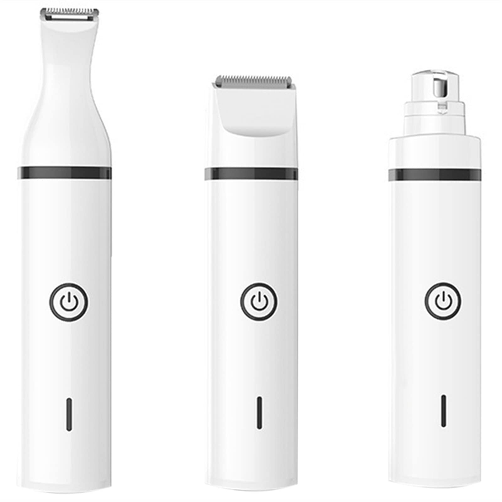 Electric Pet Nail Grinder & Clipper - Rechargeable Dog Grooming Tool for Safe Nail Trimming at Home (White)