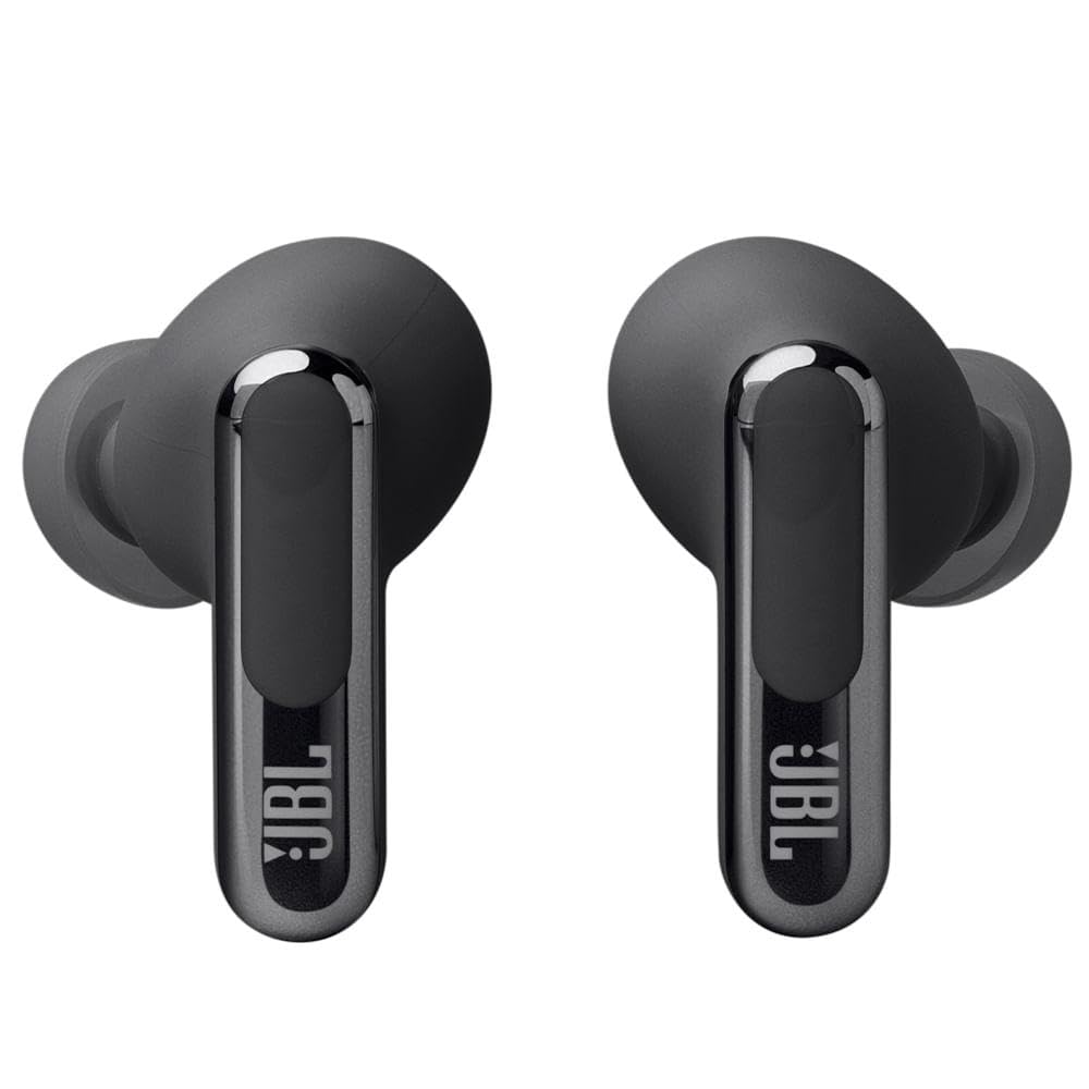 JBL Live Beam 3 True Wireless Bluetooth Earbuds - 48H Battery, Adaptive Noise Cancelling, Hi-Res Audio, IP55 Waterproof, Closed-Back Design (Black) | Perfect for Workouts, Commuting & Travel