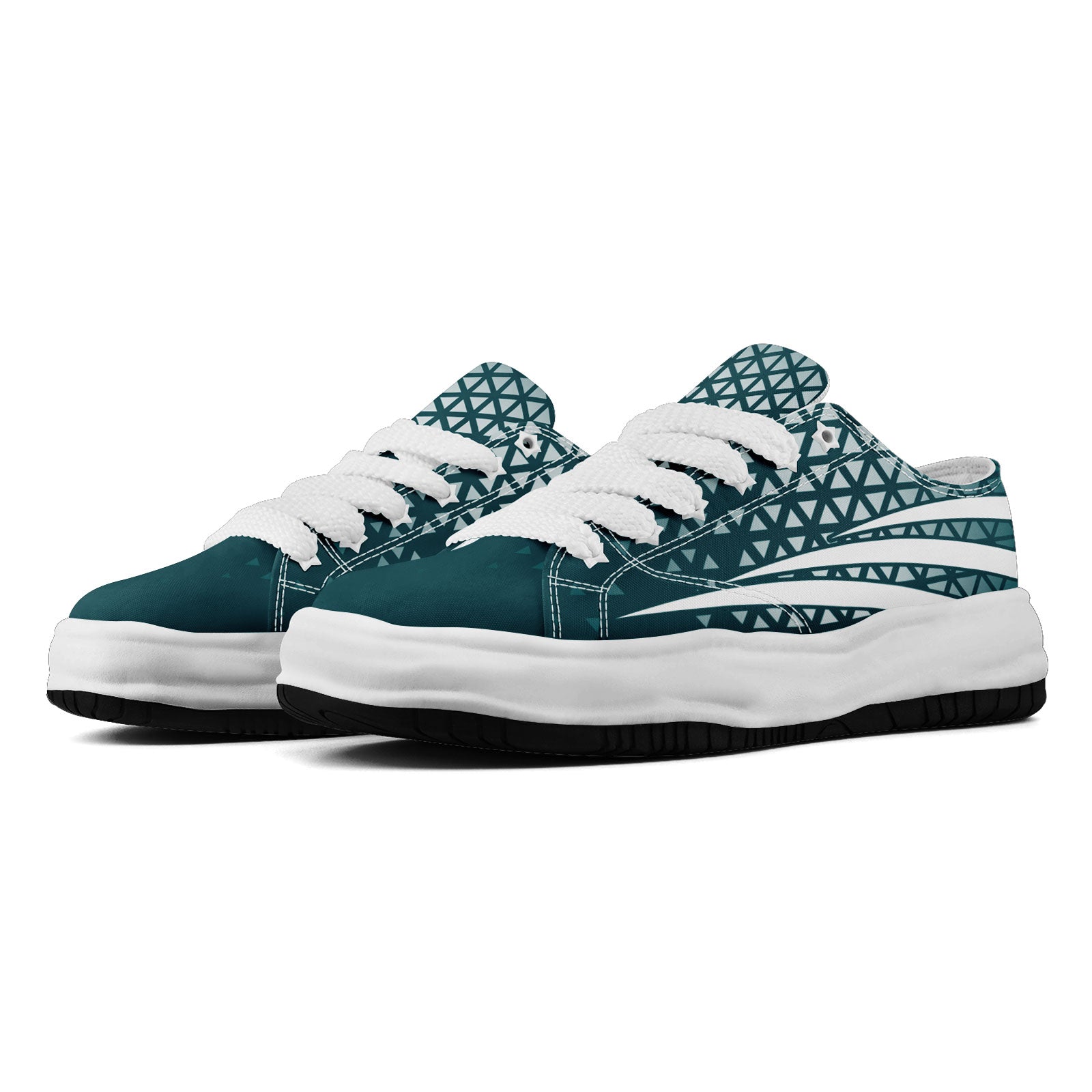 Custom Green & White Pennsylvania Themed Personalized Sneakers - Unisex Casual Shoes FN038 D023003 | Perfect for College Pride, Sports Fans & Unique Gifts