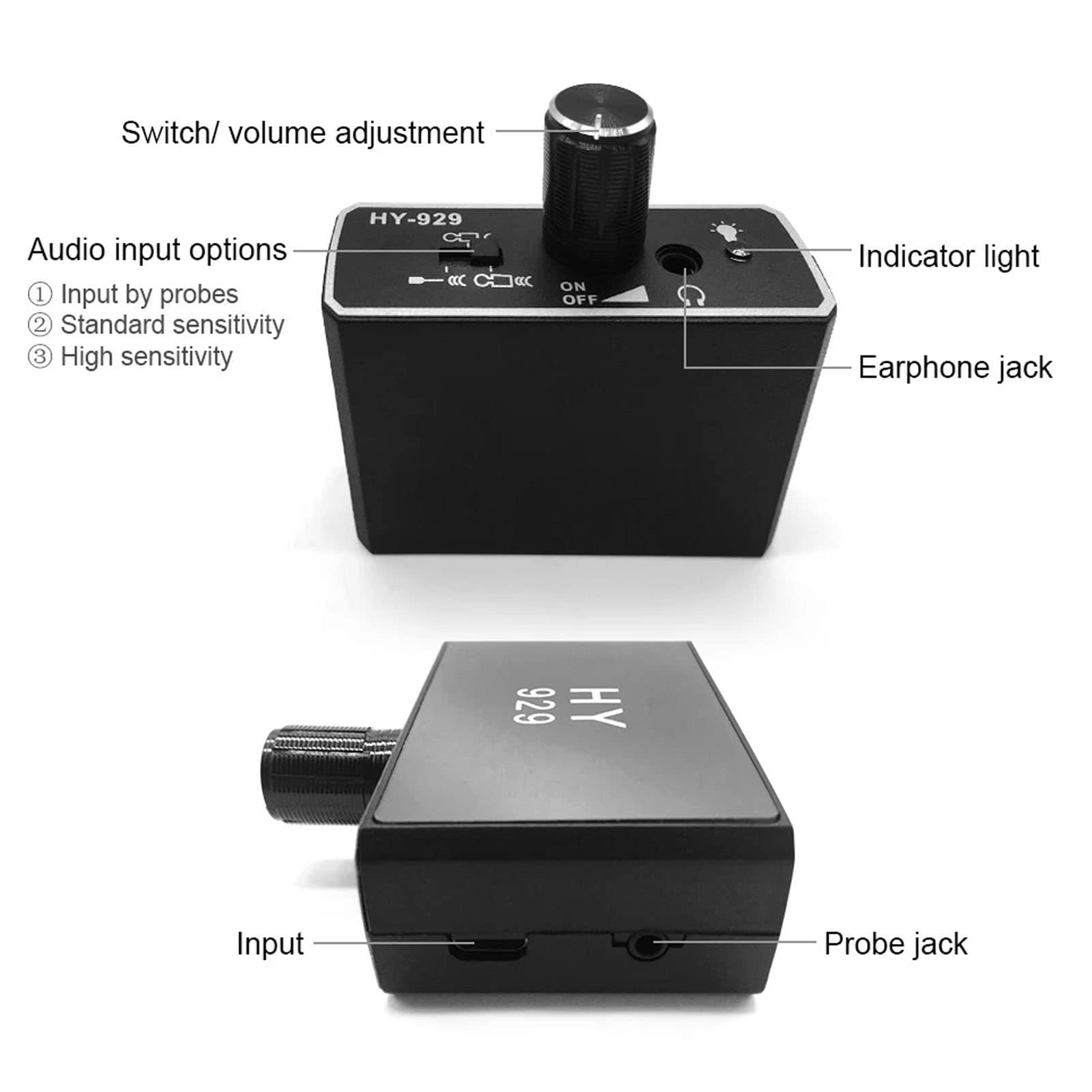 Professional Underground Water Leak Detector - High Sensitivity Pipe Leakage Detector with Headphones & Sound Amplifier (AC100-240V) for Plumbing, Construction Sites & Home Maintenance | Locate Hidden Leaks in Pipes, Basements & Irrigation Systems