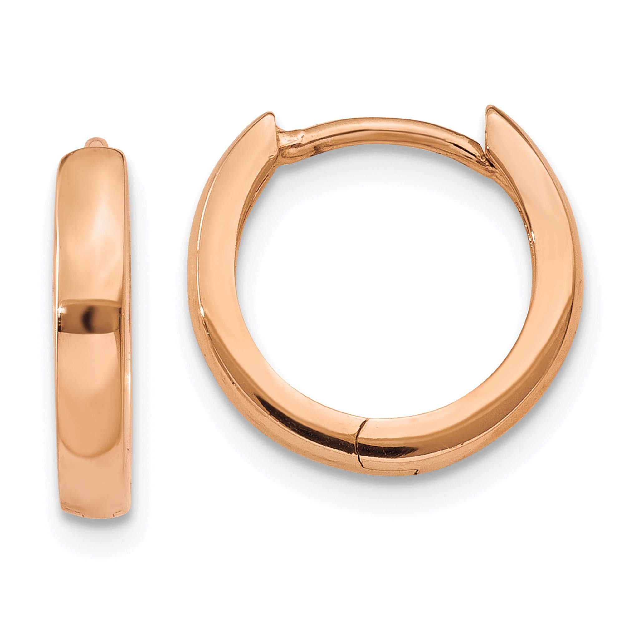 14K Rose Gold Hinged Hoop Earrings for Women - Dainty 14k Rose Gold Jewelry - Perfect for Everyday Wear, Date Night & Special Occasions