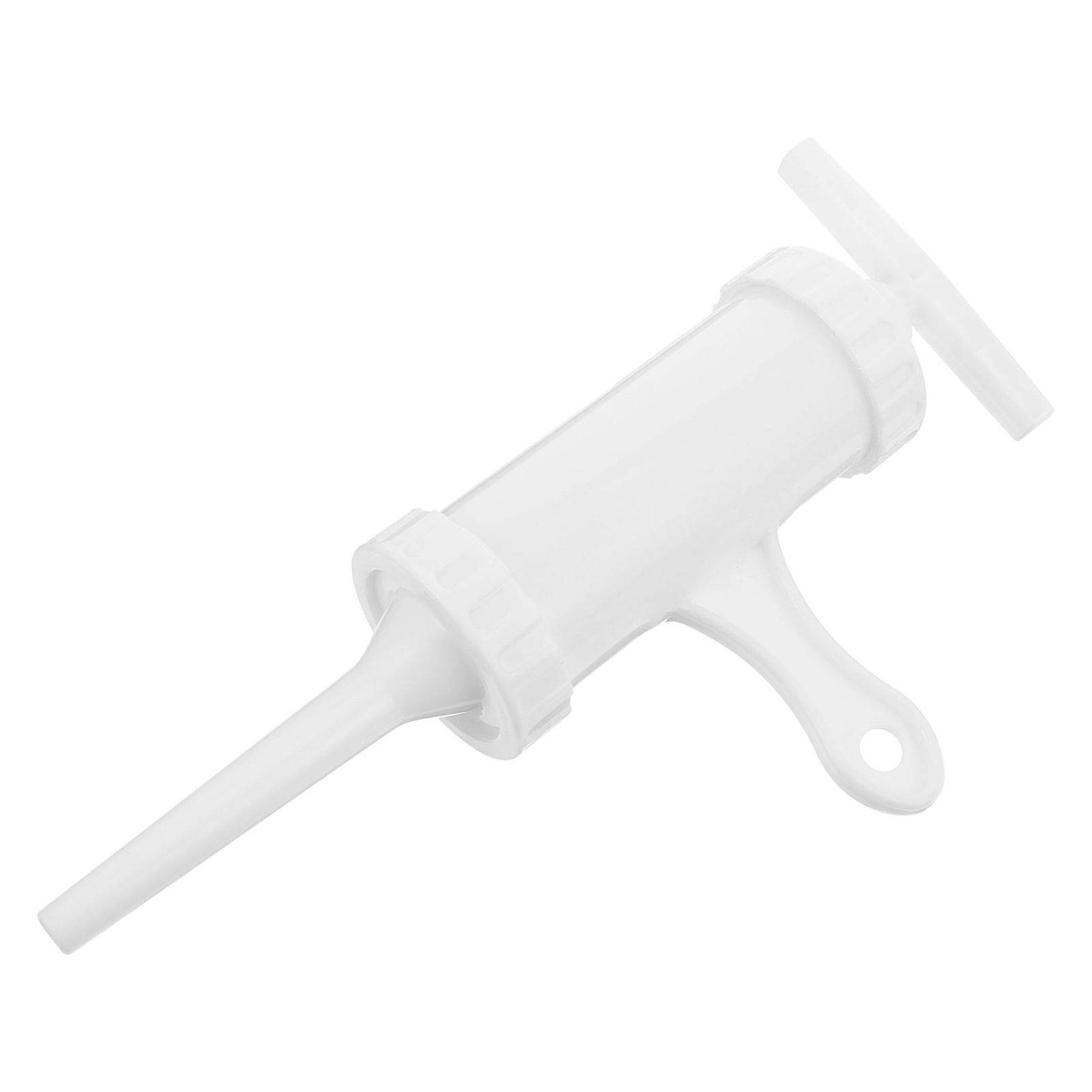 DOITOOL 3-Piece Manual Sausage Stuffer, Meat Grinder & Pasta Maker - Hand Cranked Beef Sausage Stuffer, Kitchen Metal Food Mincer for Homemade Sausages, Burgers & Pasta (White) - Perfect for Home Cooking, Camping & Outdoor BBQs