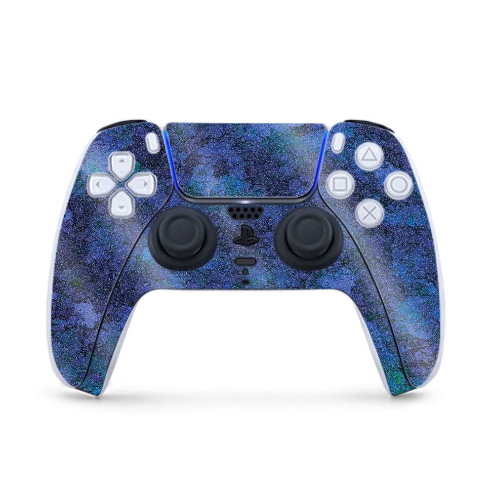 MightySkins Glitter Skin for PS5 Controller - Blue Ice | Protective & Durable | Gaming Accessories
