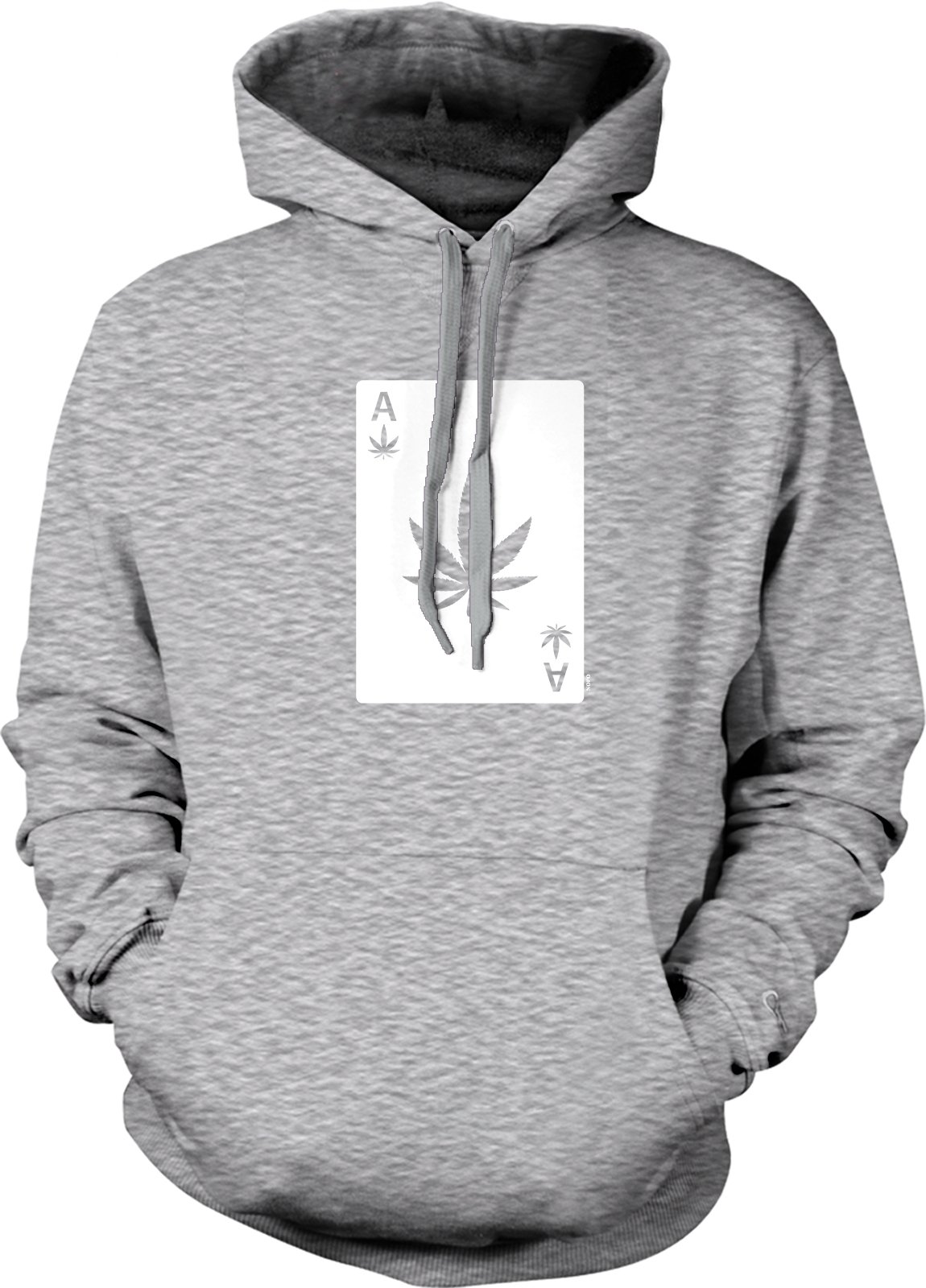Ace of Weed Hooded Sweatshirt - Stylish Cannabis-Inspired Streetwear for Casual Outings & Music Festivals