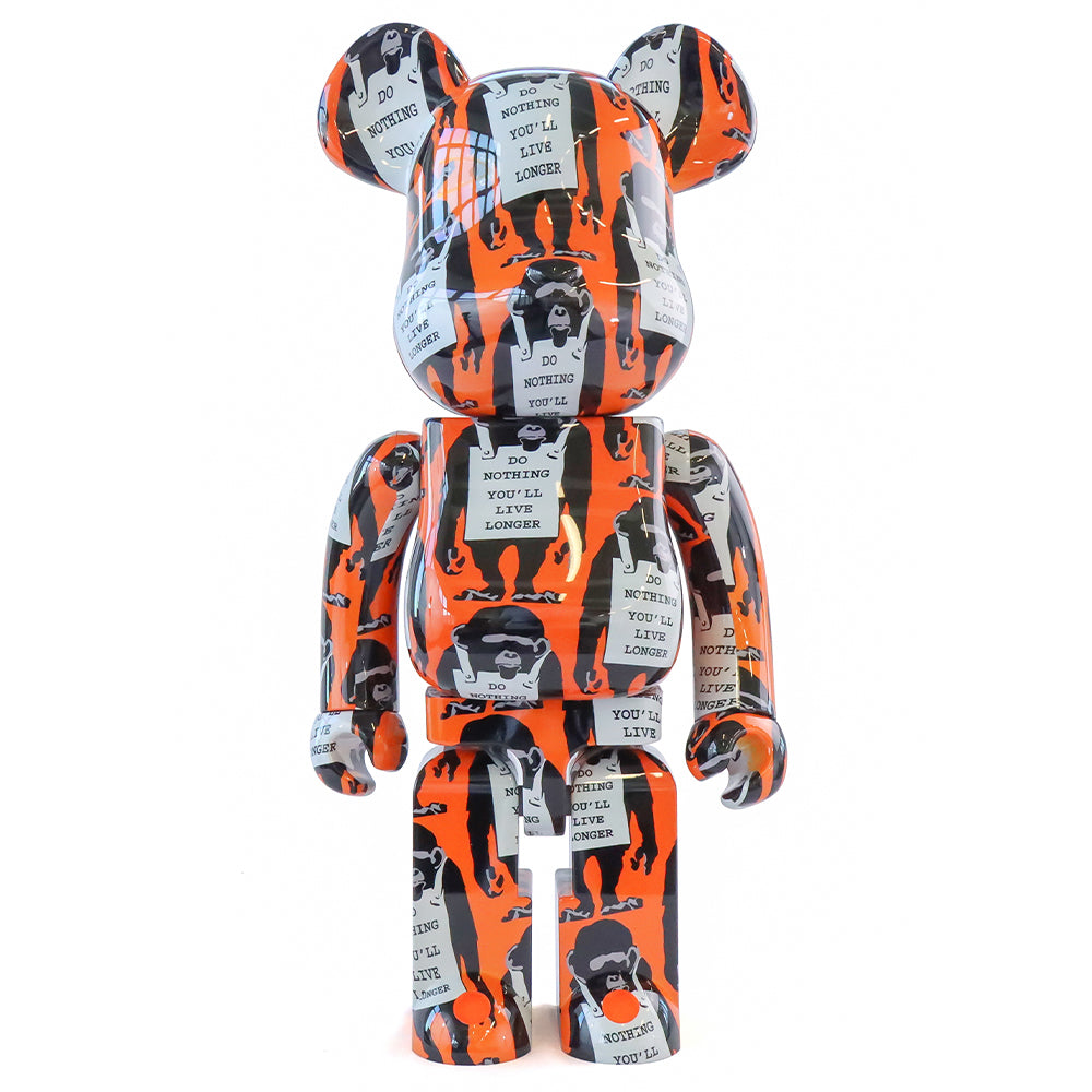 1000% Bearbrick Monkey Sign by Banksy - Limited Edition Collectible Art Figure for Home Decor & Street Art Display