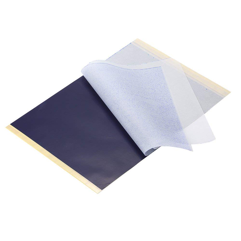 Decdeal 100 Sheets Tattoo Transfer Paper - Thermal Stencil Paper for Tattoo Artists, A4 Size Skin Stencil Paper for Professional & DIY Tattoos - Perfect for Tattoo Shops, Home Studios & Beginners