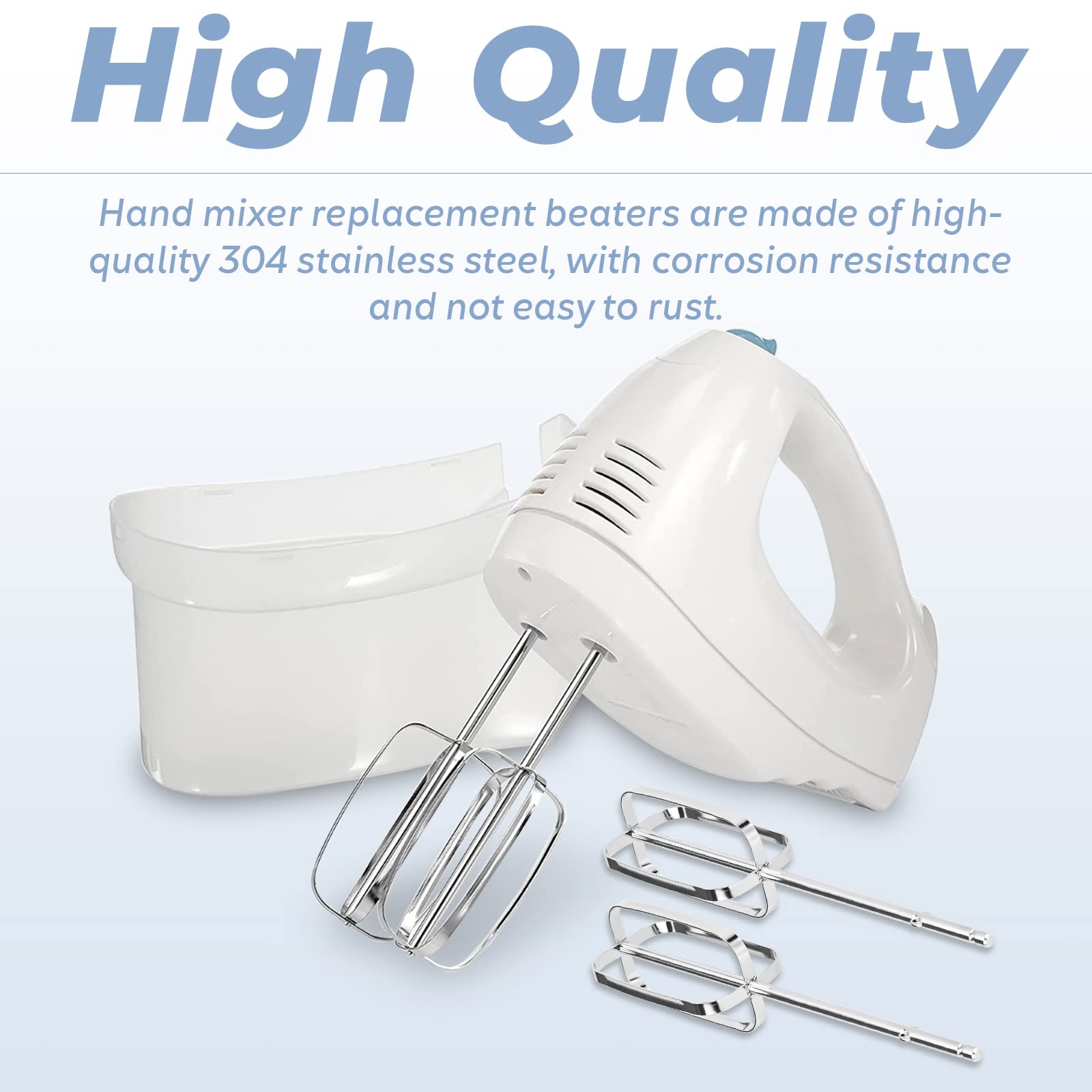 Hamilton Beach Hand Mixer Beater Attachments - Compatible with Models 62682RZ, 62692, 62695V & 64699 - Replacement Mixer Parts for Hamilton Beach Series - Perfect for Baking, Whipping Cream & Mixing Batters