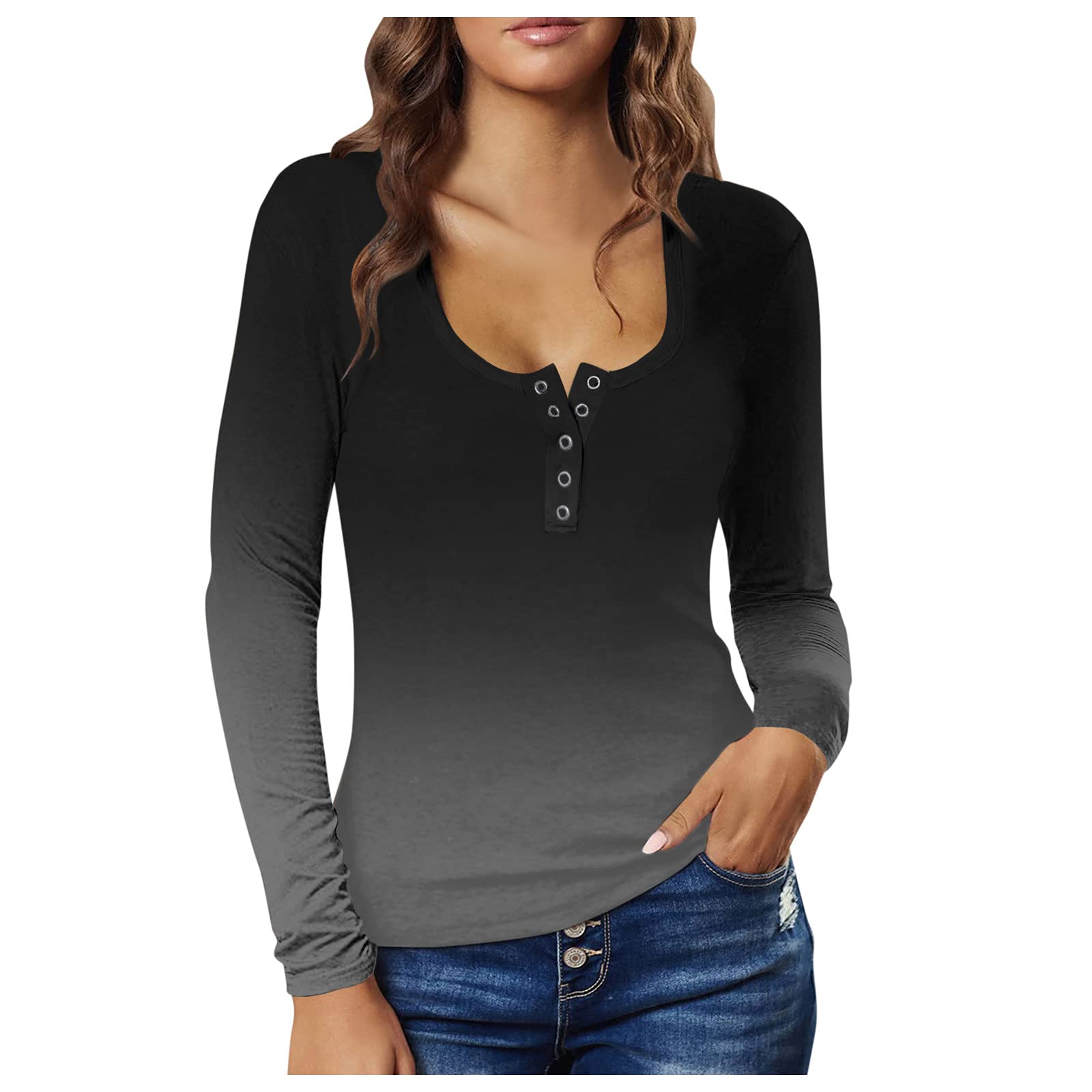 Women's Long Sleeve Western Aztec Print Blouse - Round Neck Casual & Business Tops for Fall | Perfect for Office Wear, Date Nights & Autumn Outfits