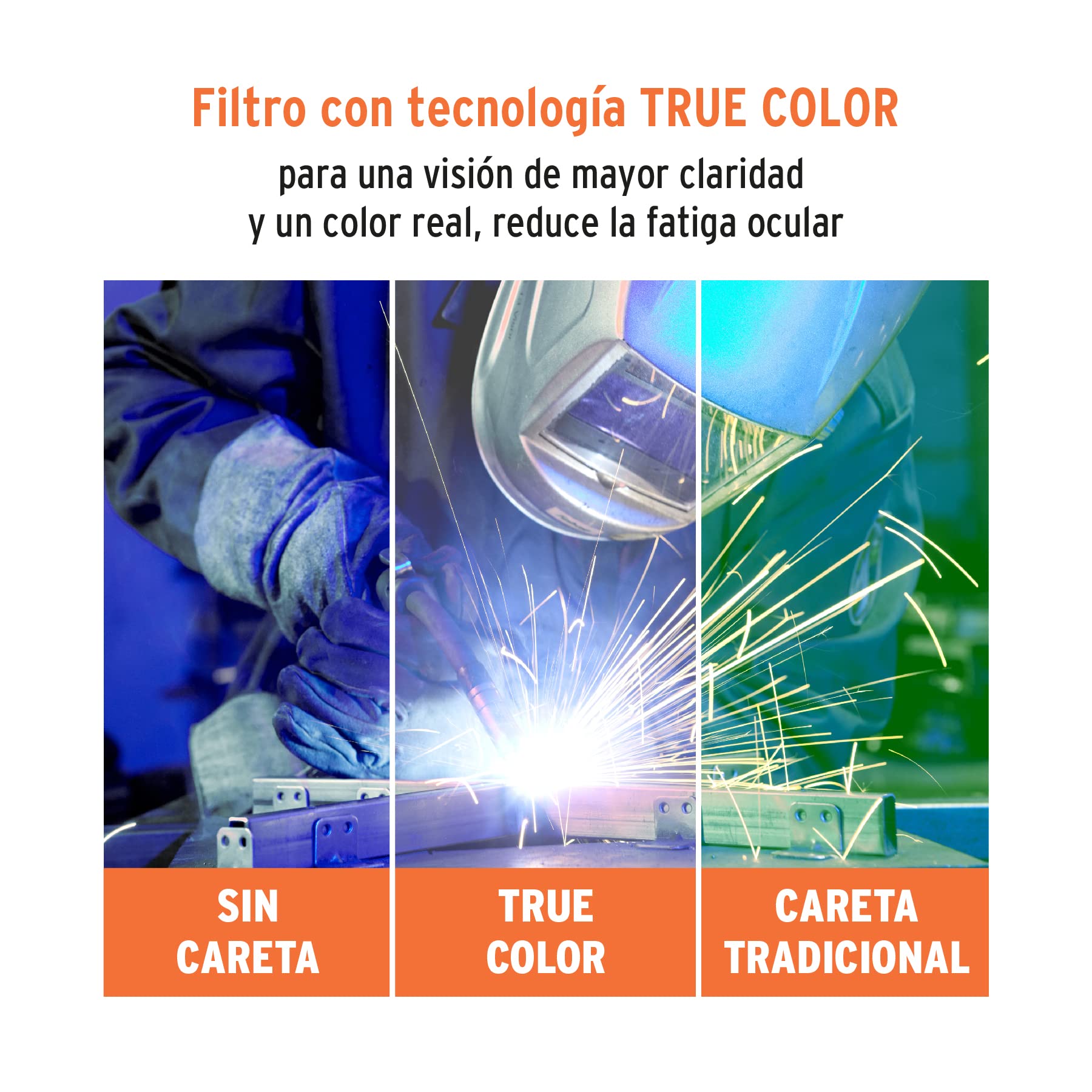 Truper Expert Digital Auto-Darkening Welding Helmet with Shade 9-13 - Ideal for MIG, TIG, and Arc Welding Projects