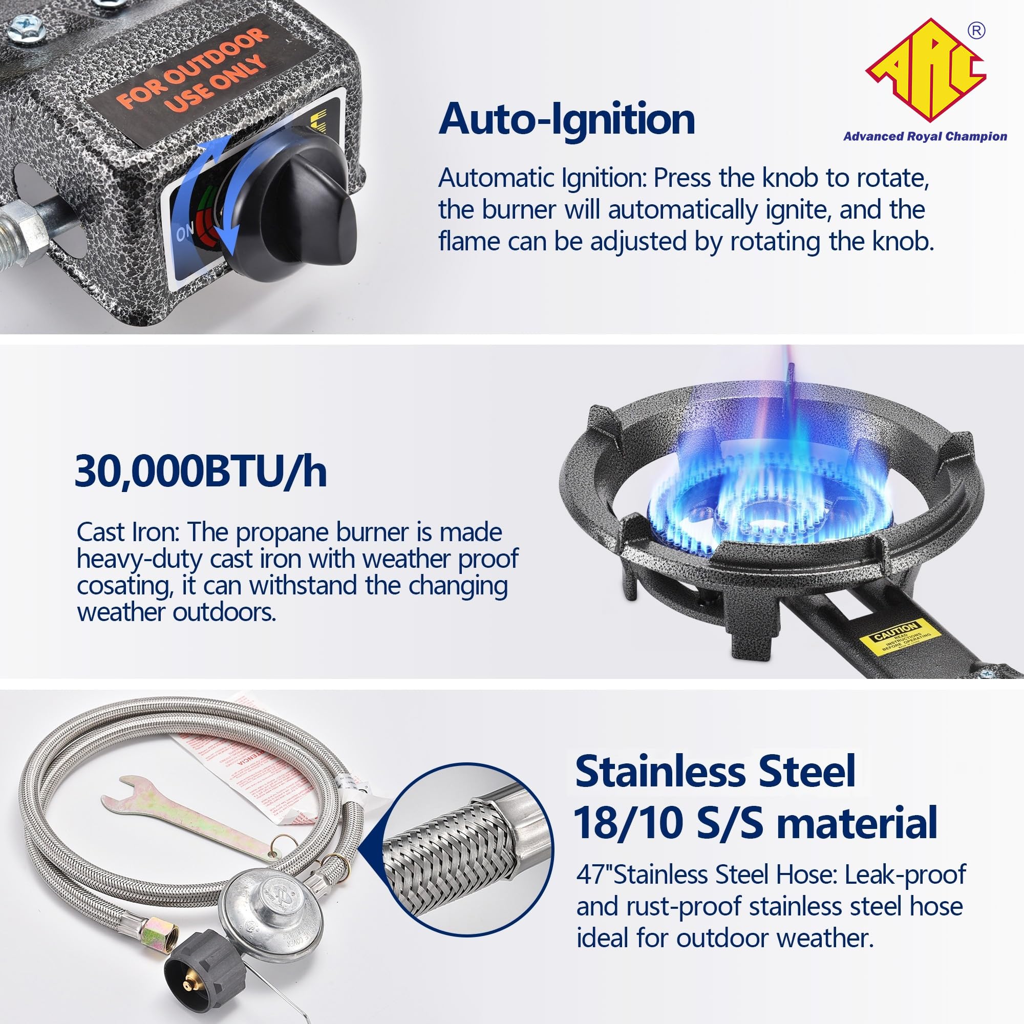 **ARC Outdoor Propane Burner Stove - 13