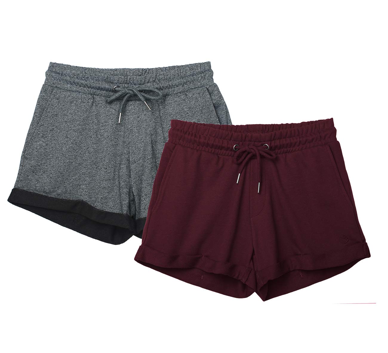 Icyzone Women's Workout Lounge Shorts - Athletic Running Jogging Cotton Sweat Shorts for Yoga, Gym & Casual Wear