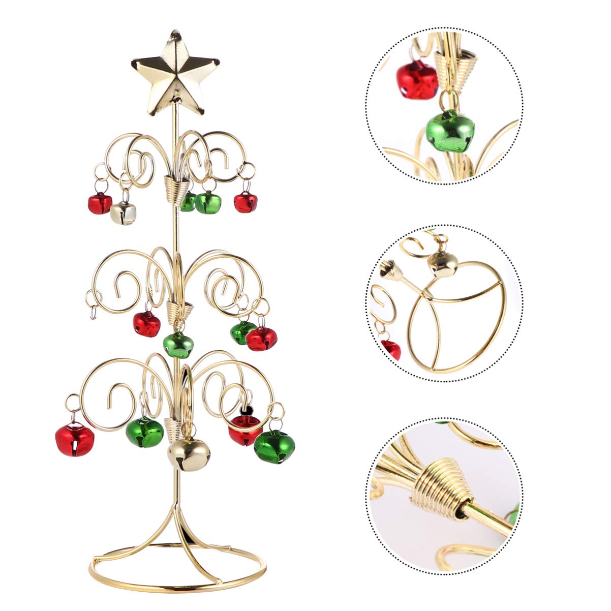 BESPORTBLE 1pc Wrought Iron Christmas Tree - Elegant Office & Hotel Decor, Miniature Xmas Tree for Desk, Workstation & Holiday Display - Perfect for Home, Office, Hotel & Gift Giving