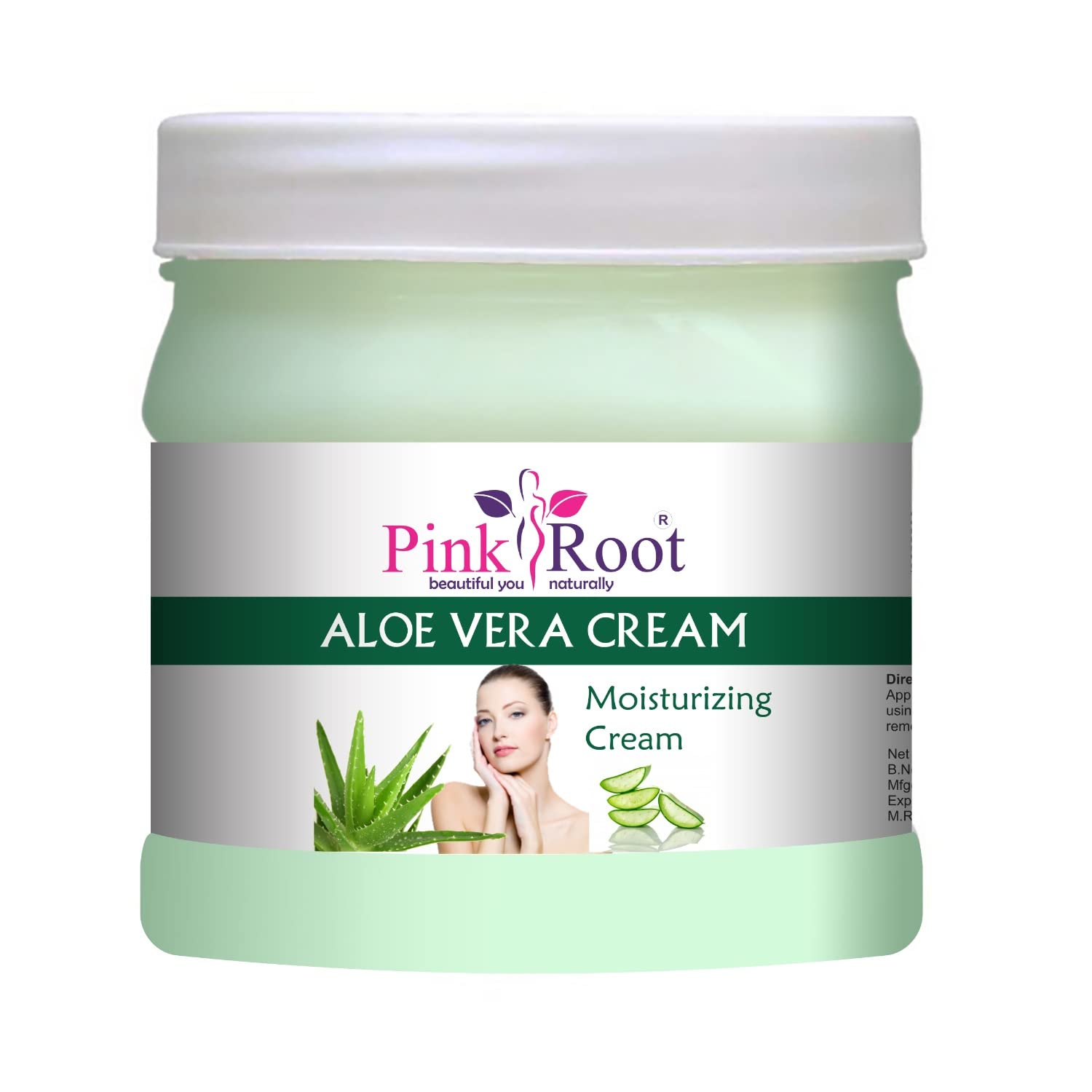 Organic Pink Root Aloe Vera Cream & Fruit Mask Set - 500g Each - Hydrating Moisturizer for Dry Skin, Face & Body Care - Perfect for Daily Skincare Routine & Spa Treatments at Home