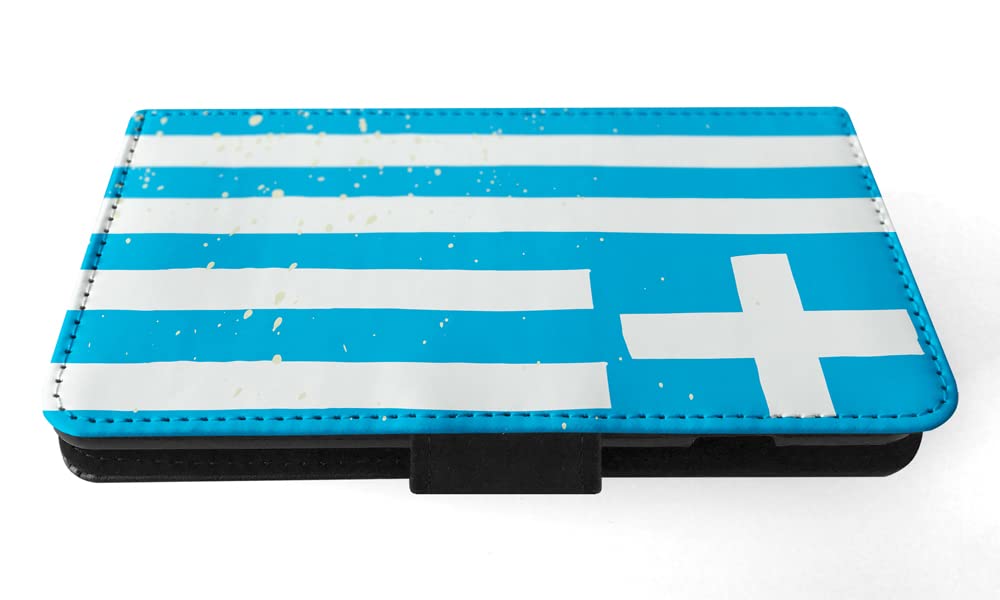 Greece Flag iPhone 7 Plus / 8 Plus Wallet Phone Case - Stylish Flip Cover with Card Holder for Travel, Work & Daily Use