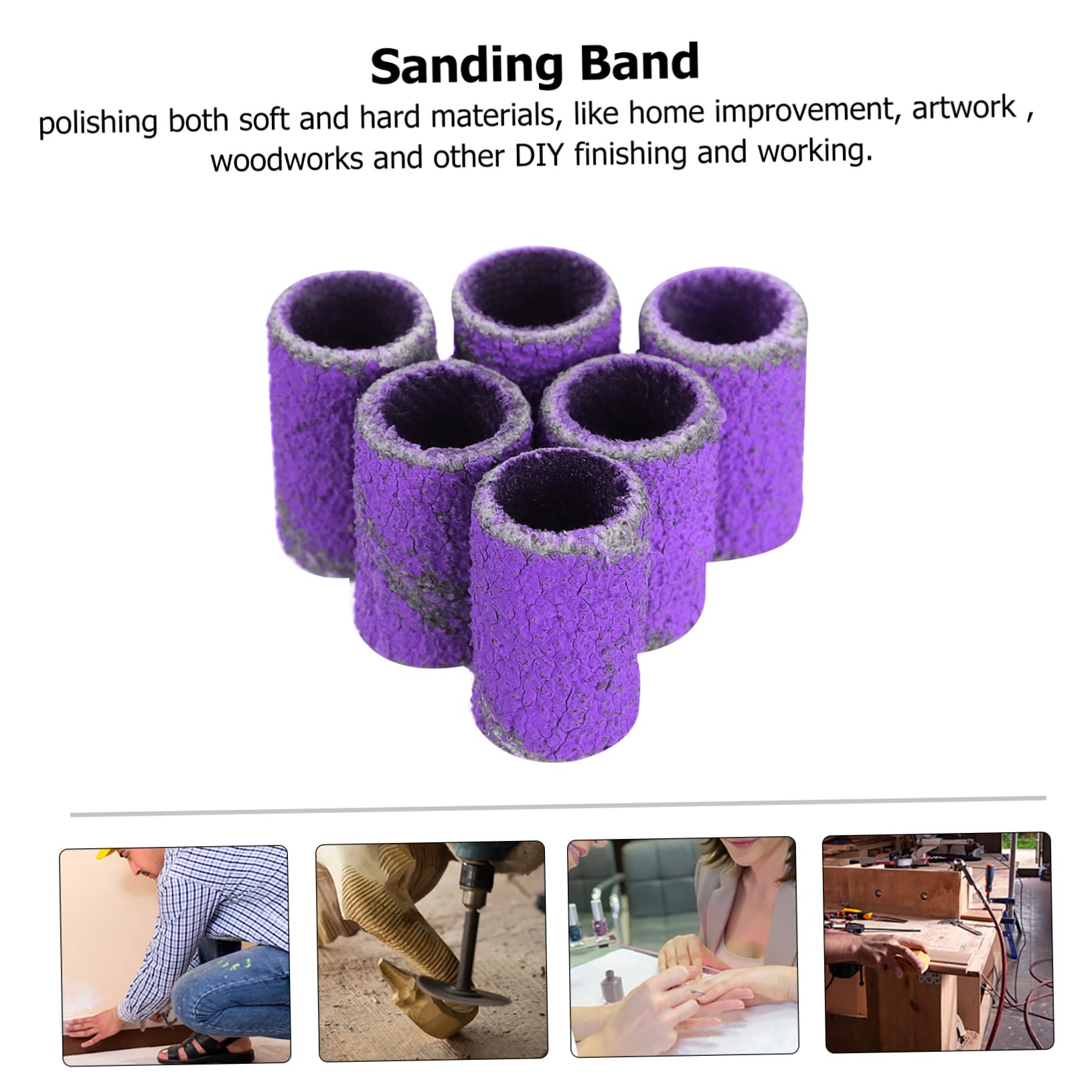 FOMIYES 100pcs x 3 Sets Nail Grinding Heads & Sanding Bands for Nail Drills - Professional Manicure & Pedicure Polishing Tools for Home Salon Use - Perfect for Acrylic, Gel, and Natural Nail Care