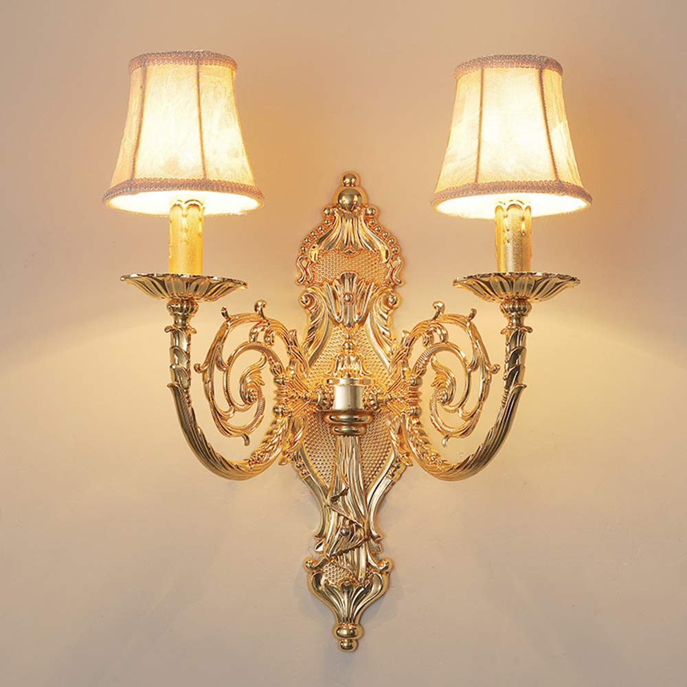 2-Light Crystal Wall Sconce - Zinc Alloy Candle Wall Lamp for Living Room, Corridor & Bedroom - Elegant Wall Lighting Fixture for Home Decor, Wedding & Dining Room Ambiance