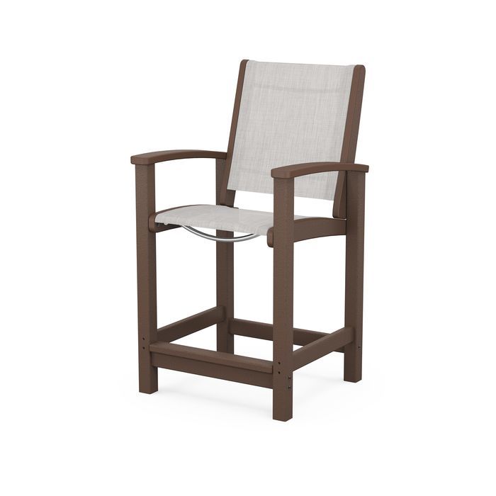 POLYWOOD Coastal Counter Chair - Durable Outdoor Bar Stool for Patio, Deck & Poolside - Weather-Resistant & Low Maintenance