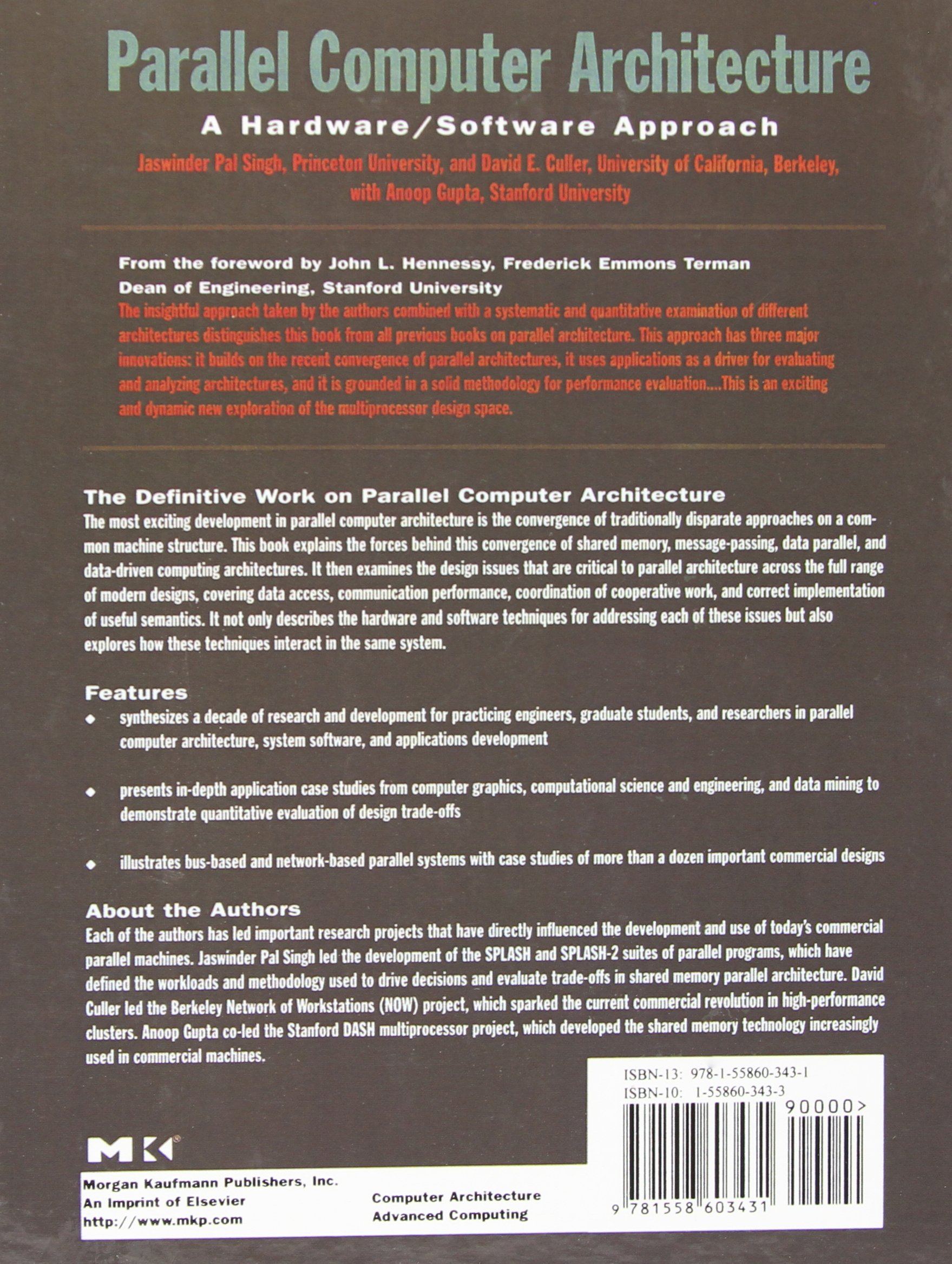Parallel Computer Architecture: A Hardware/Software Approach - Morgan Kaufmann Computer Science Book | Essential Guide for Engineers, Researchers & Students | Perfect for Academic Studies & Professional Development
