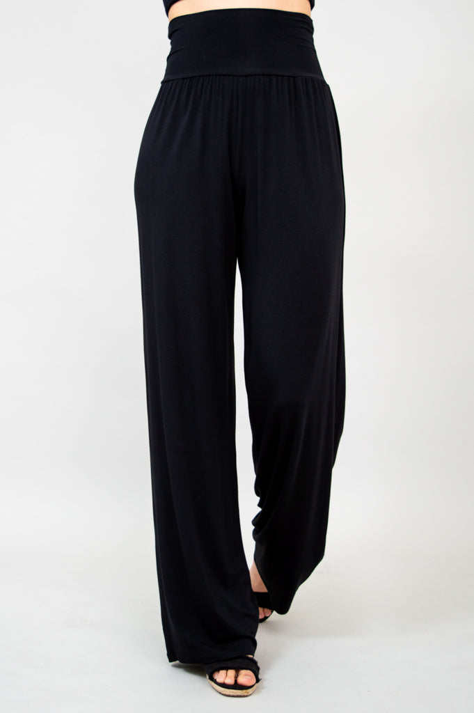 Gaylene Women's Black Bamboo Pants - Soft & Comfortable Stretchy Yoga Pants for Workout, Lounge & Everyday Wear
