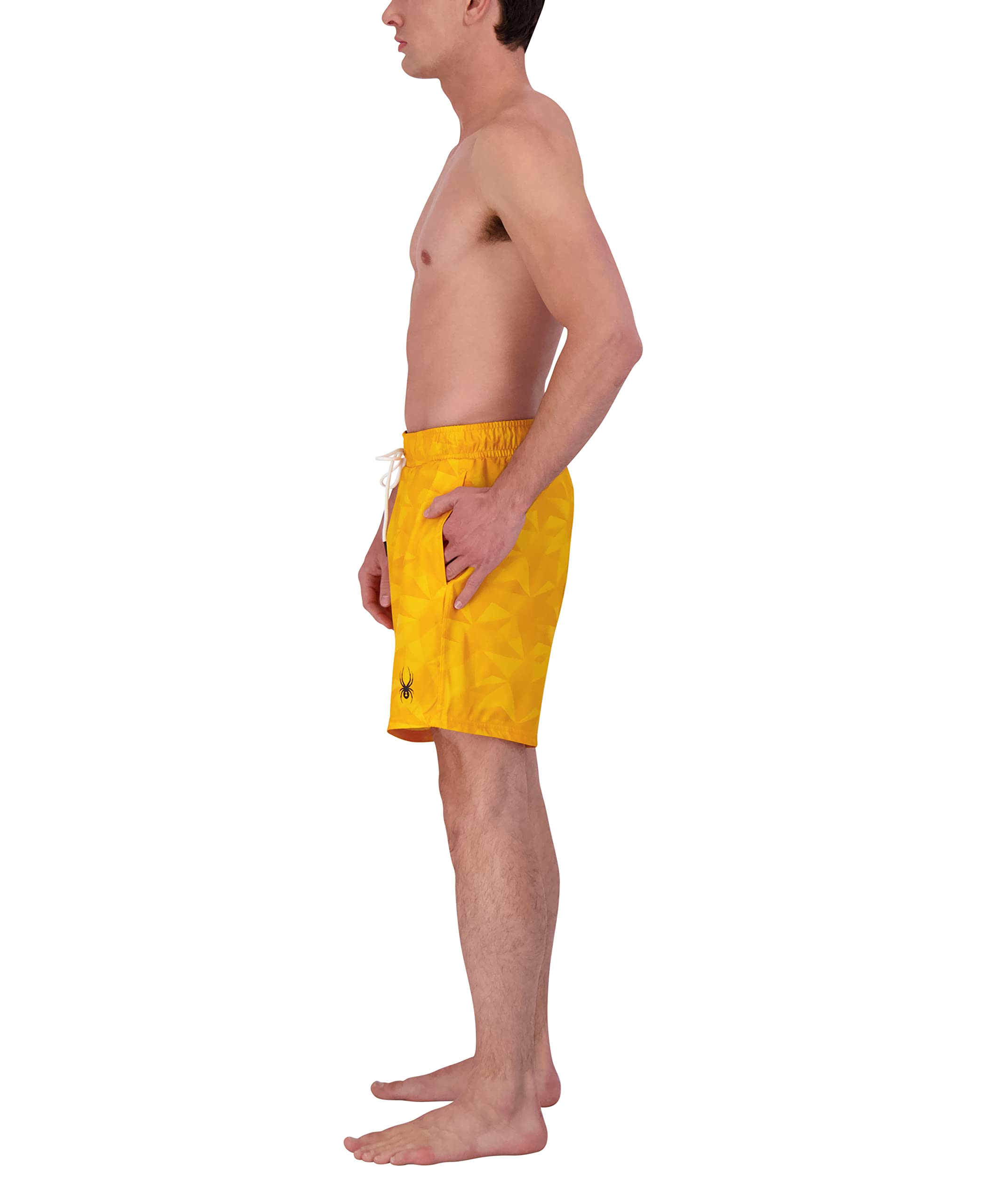 Spyder Men's Quick-Dry Stretch 7-inch Swim Trunks with UPF 50+ Sun Protection, Mesh Liner & Pockets - Gym Shorts for Swimming, Beach, Pool & Workout