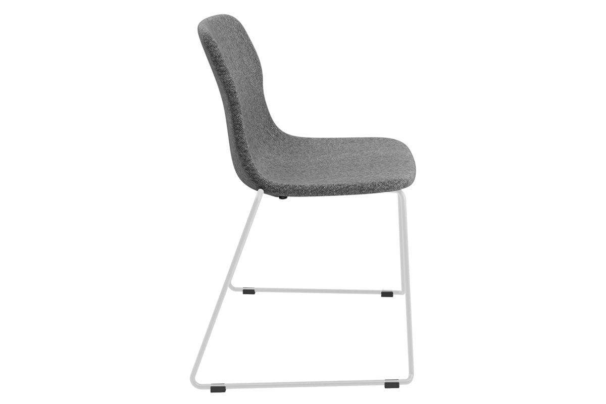Sammy Fabric Chair with Sled Base - Modern Upholstered Accent Chair for Living Room, Bedroom, or Office - Comfortable & Stylish Seating Solution