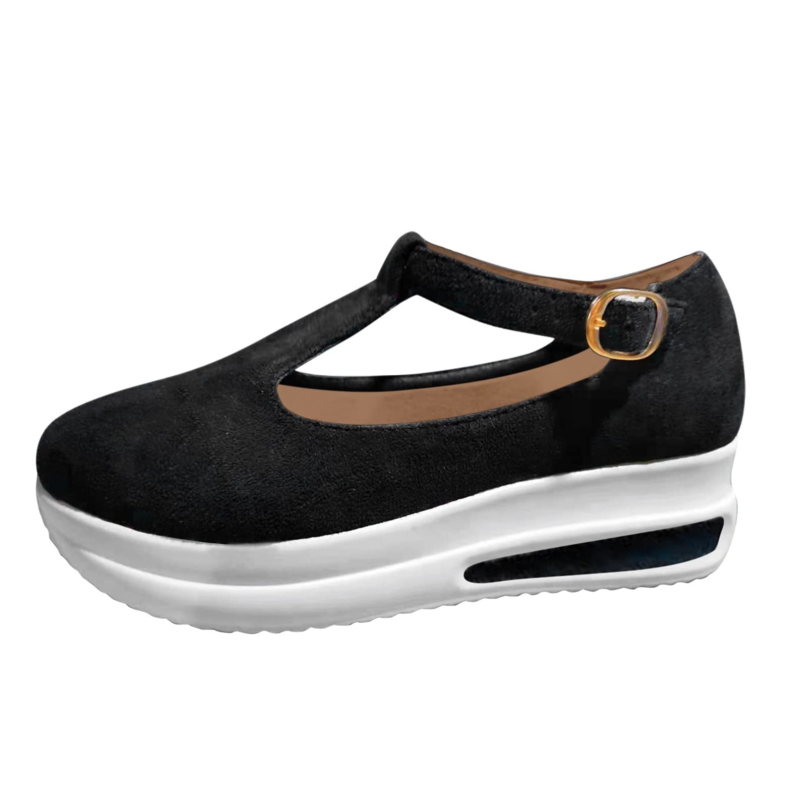 Fabalshop Women's Platform Wedge Sneakers - Comfortable Slip-On Walking Shoes for Tennis, Dressy & Casual Wear | Perfect for Work, Travel & Everyday Use