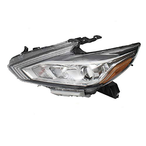 CAPA 16-18 Nissan Altima Headlight Assembly - Left Driver Side Non-LED DRL Replacement with Bulb Included | Perfect for Night Driving & Vehicle Safety Upgrades