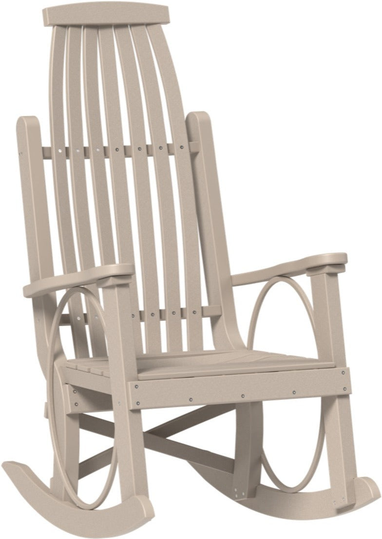 LuxCraft Premium Wooden Rocking Chair for Grandpas - Comfortable & Durable Classic Rocker for Elderly - Perfect for Living Room, Porch, or Nursery Relaxation