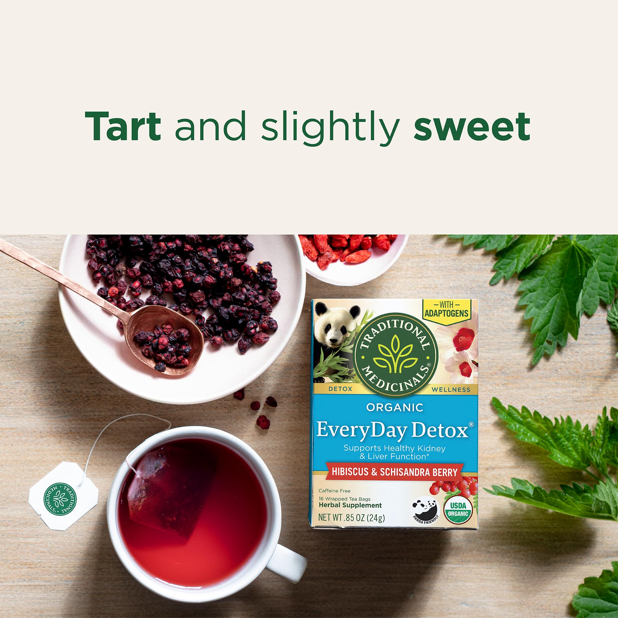 Organic Schisandra Berry Detox Tea by Traditional Medicinals - Supports Liver Health & Natural Cleansing (16 Tea Bags) | Herbal Wellness for Daily Detox & Digestive Support