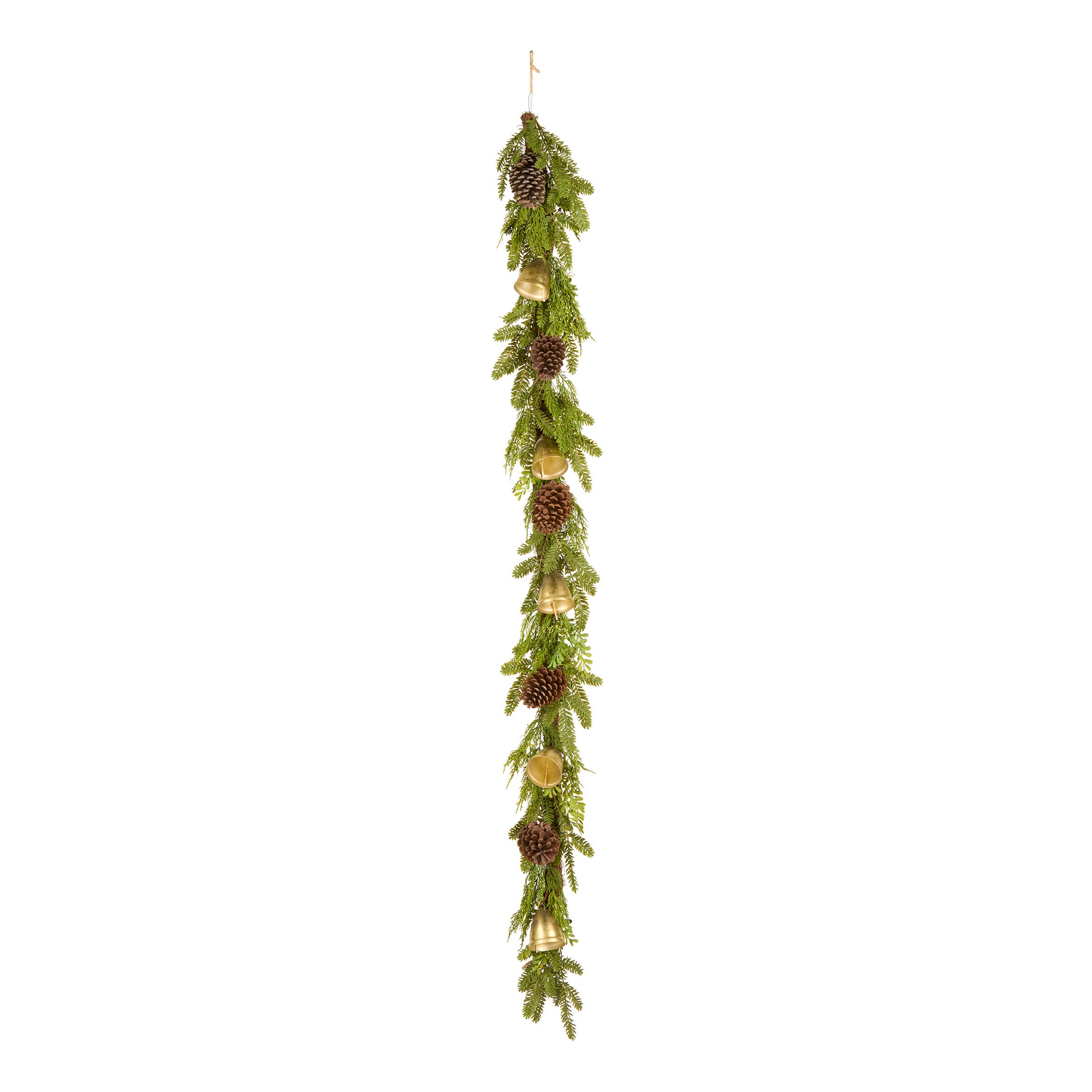 6 ft. Christmas Bells Pine Garland - Holiday Decor for Mantel, Staircase & Doorway | Festive Xmas Home Decoration