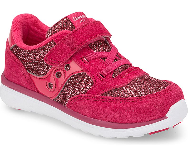 Saucony Berry Sparkle Baby Jazz Lite A/C Sneakers - Lightweight & Comfortable Toddler Shoes for Girls - Perfect for Playtime, Daycare & First Steps